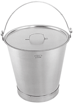 stainless steel bucket with lid
