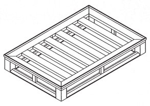 skid pallet with rim