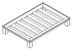 Flat Pallet with Rim