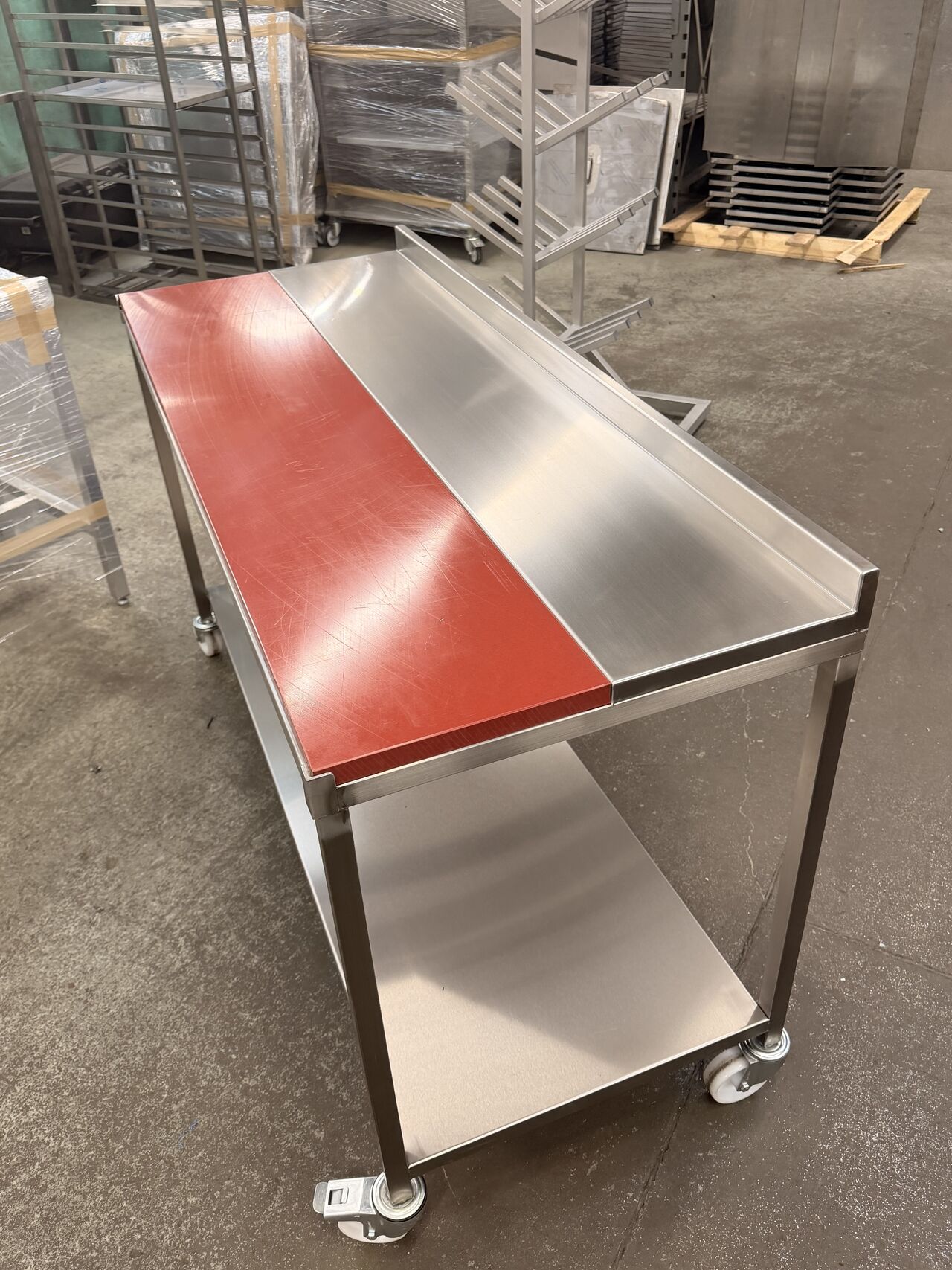 Half Poly Half Stainless Steel Combination Table Half Poly Half Stainless Steel Combination Table
