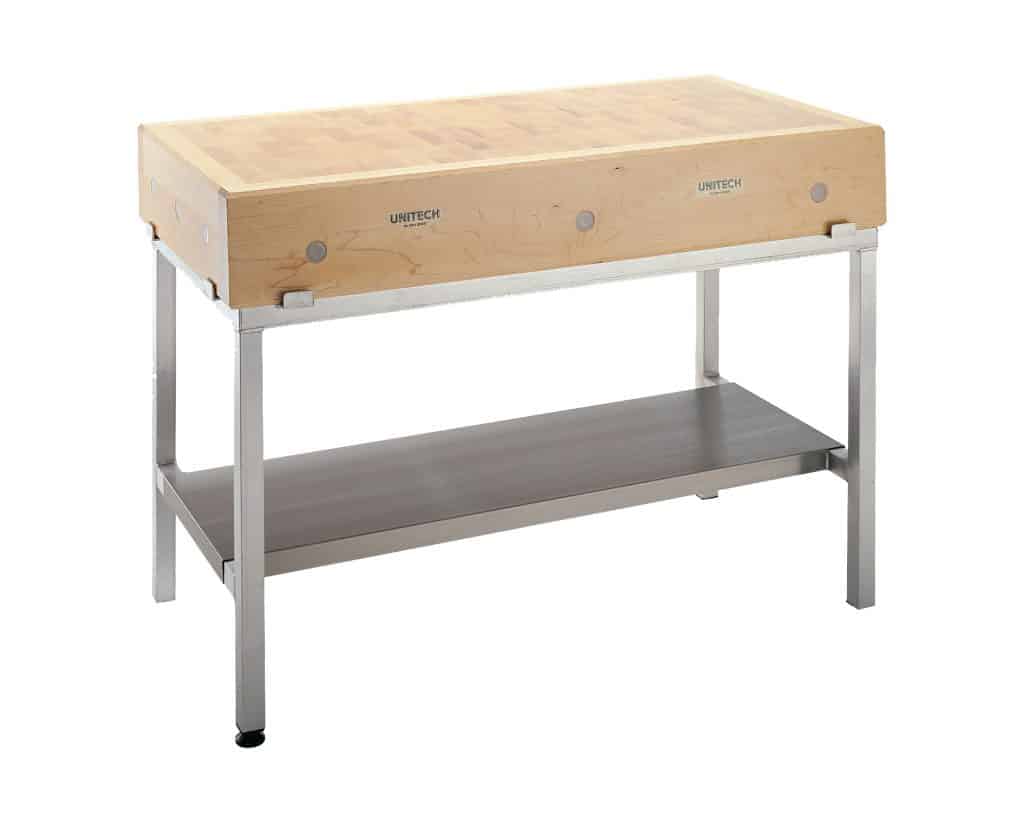 Maple Block Table with Aluminium Frame