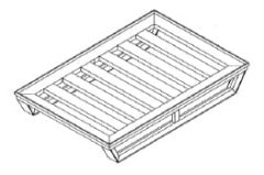 Flat Angled Pallet With Outer Rim