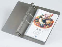 stainless steel recipe card holder