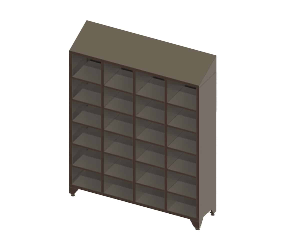 Pigeon Hole Shoe Rack (Lockable) Products Unitech Engineering