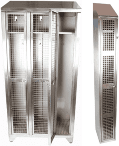 Stainless Steel Mesh and Perforated Lockers