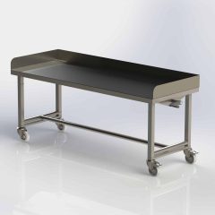 adjustable height stainless steel table