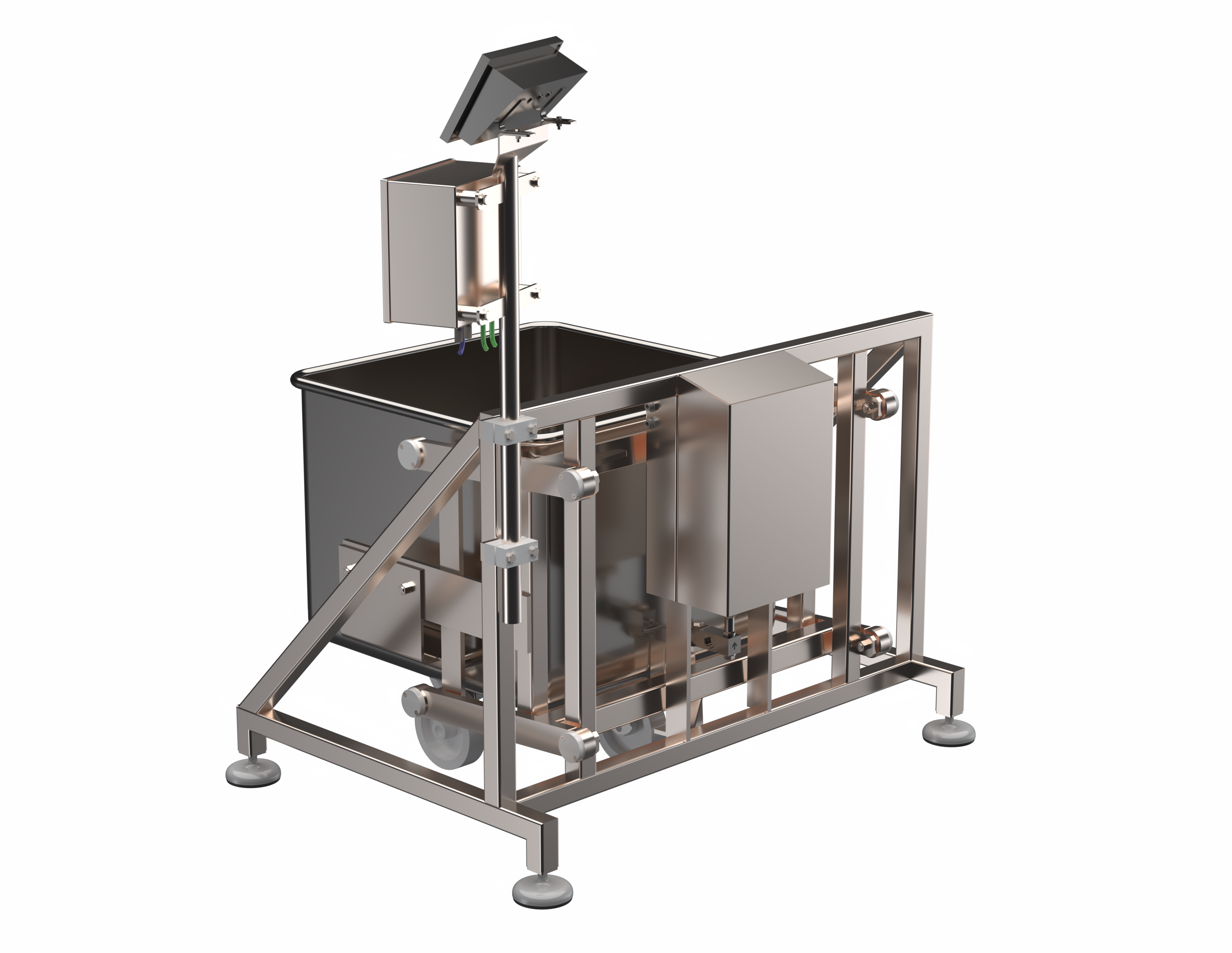 Tote Bin Scale - PNU - Rear Iso With Bin